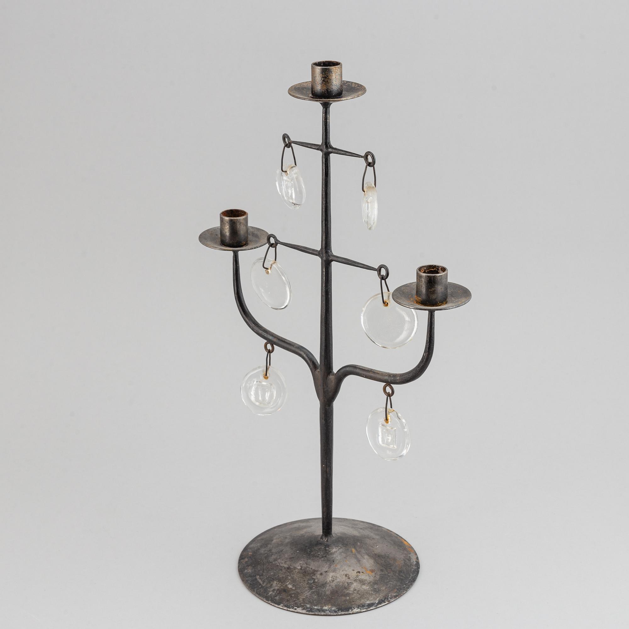 Erik Höglund, ljusstake/kandelaber, Boda, 1900-talets andra hälft.