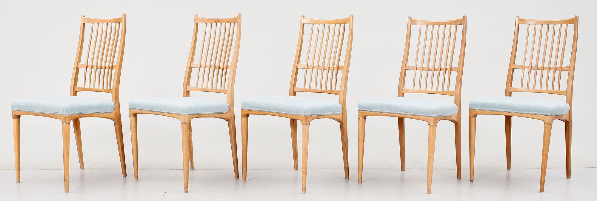 MATSALSGRUPP, 11 delar, "Cortina", Svante Skogh, Seffle Möbelfabrik, omkring 1900-talets mitt.