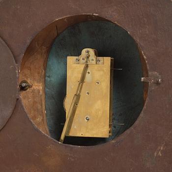 A Gustavian wall clock by Olof Ljungdahl (clockmaker Stockholm 1775-1780).