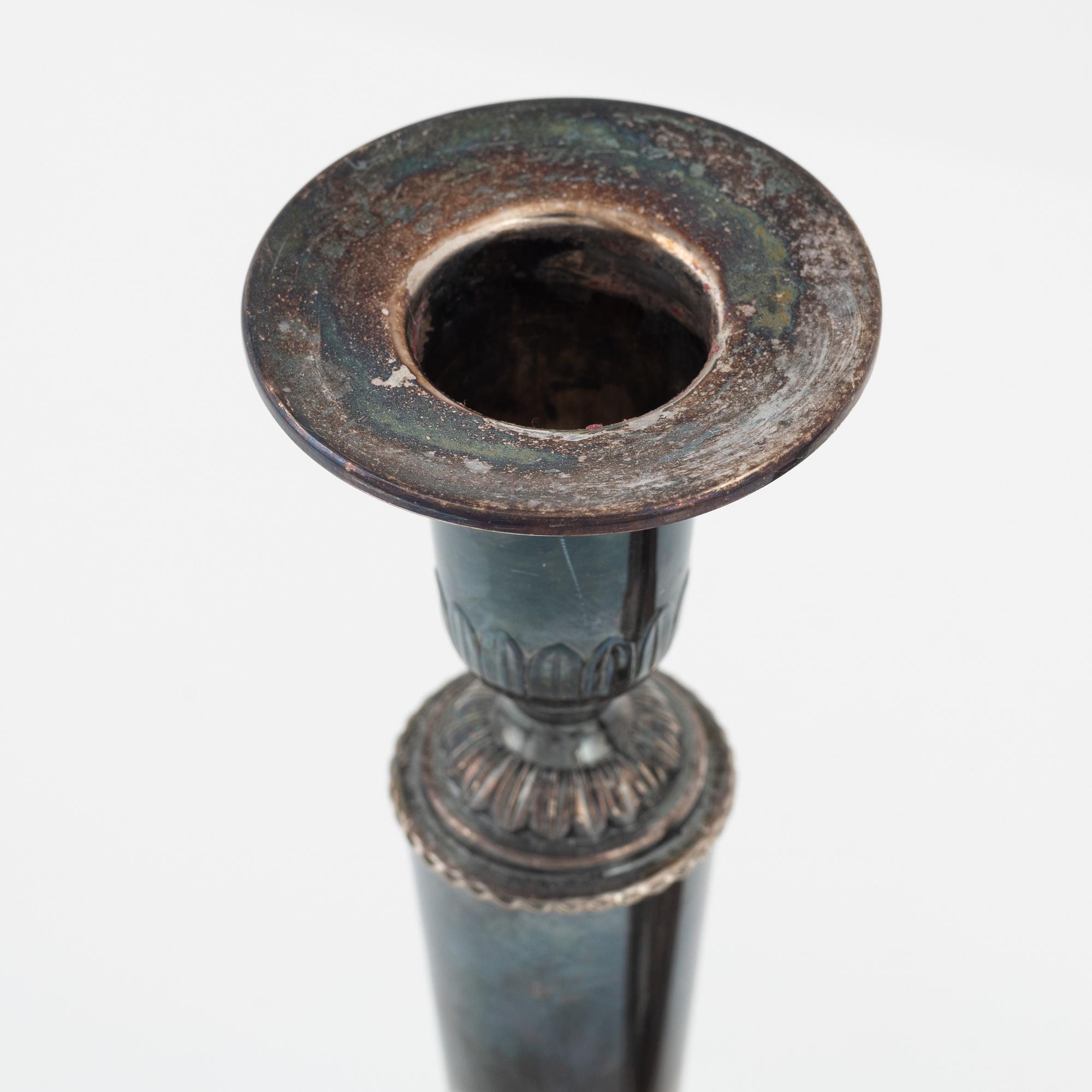 Tore Eldh, ljusstakar, ett par, silver, Ceson Guldvaru Ab, Göteborg, 1961.