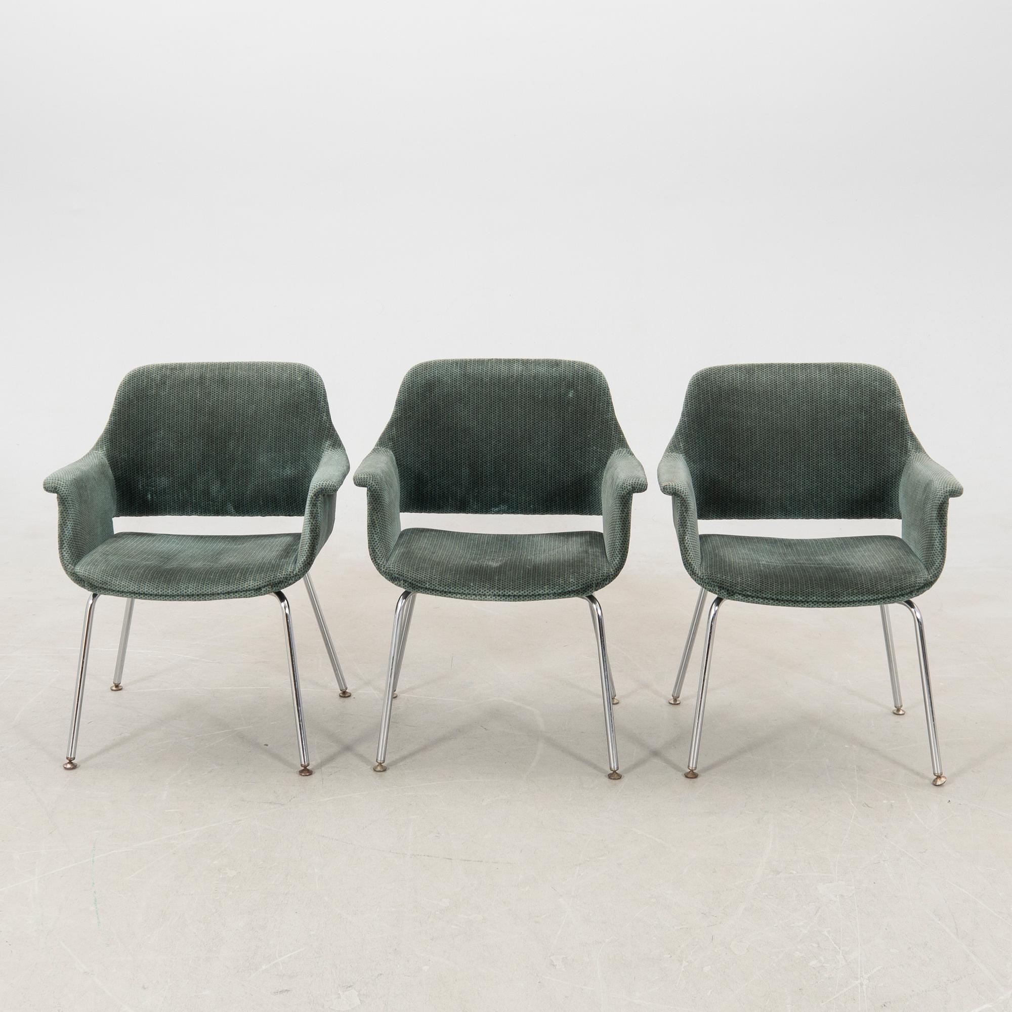 Armchairs 3 pcs "Jupiter 08567" Asko Finland 1970s.