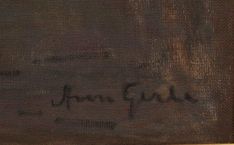 ARON GERLE, olja på duk, signerad.