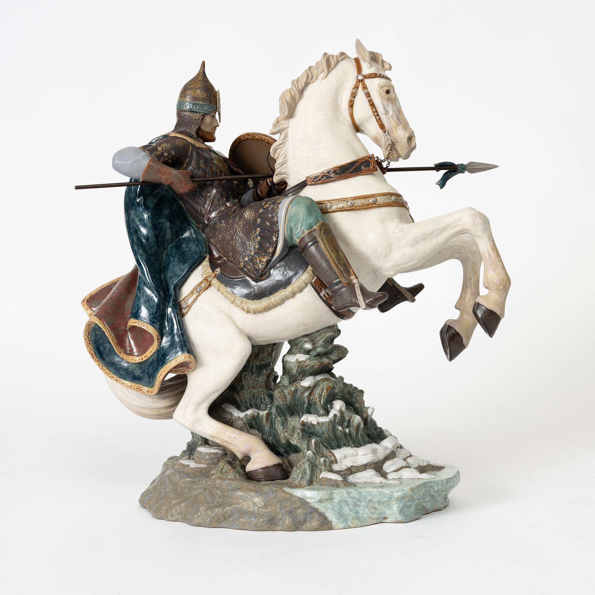 Alfredo Llorens, figurine, "Alexander Nevsky", Lladró, Spain.