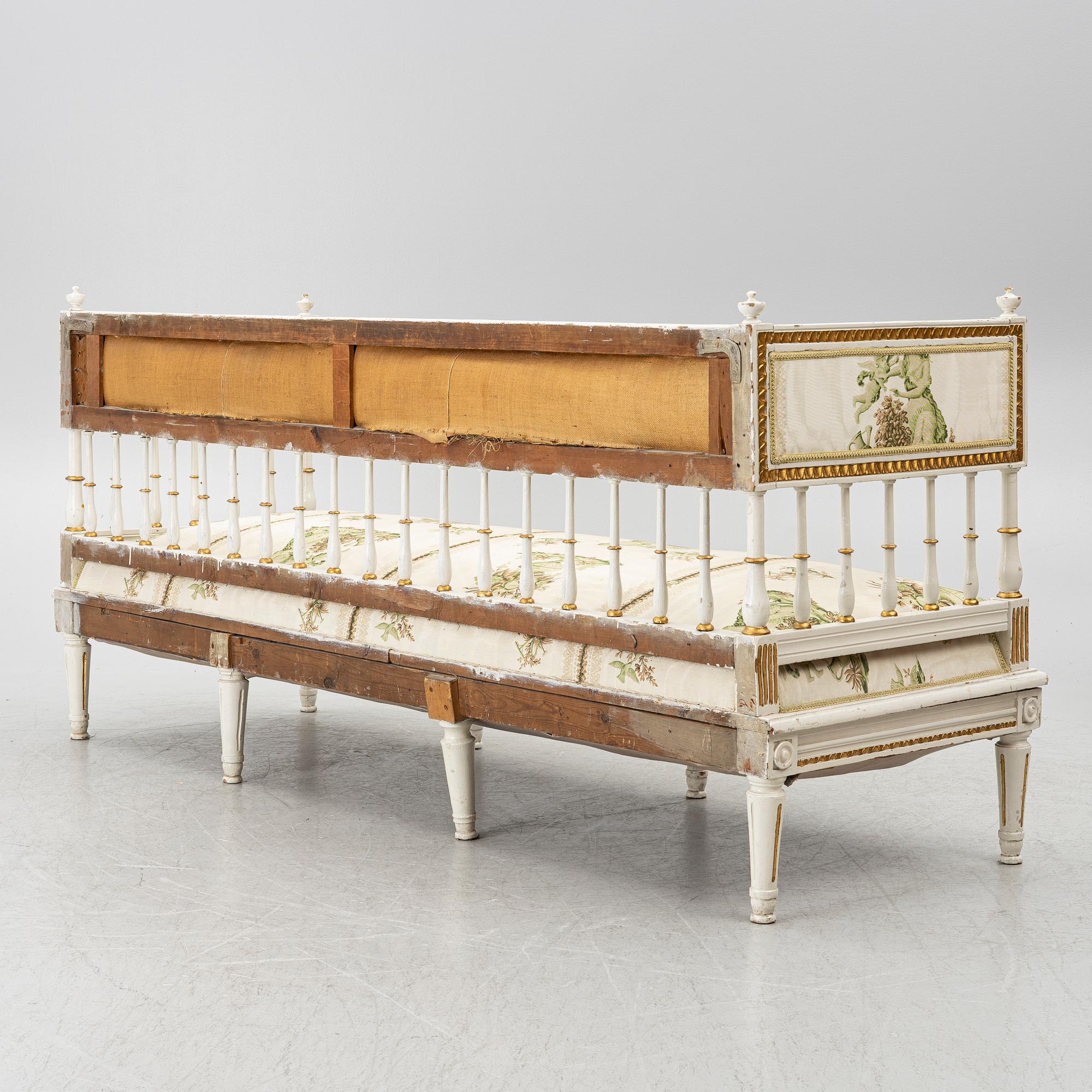 Sofa, Gustavian, late 18th century.