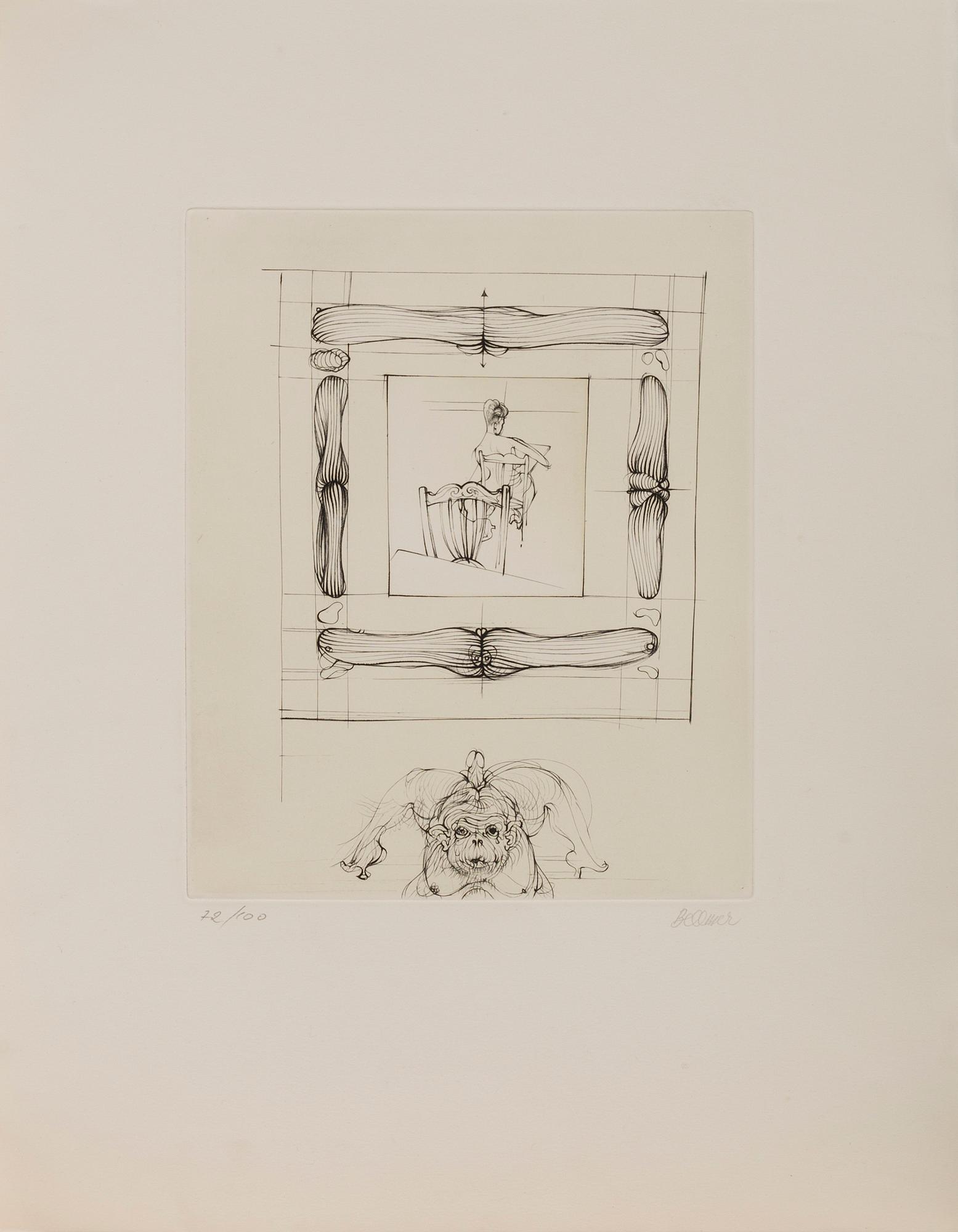 HANS BELLMER, "Les anagrammes du corps". 10 etchings, 1973, each signed in pencil and numbered 72/100.