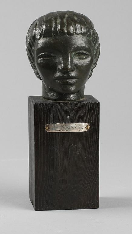 GUNNAR NORDBORG, skulptur, brons. Sign.