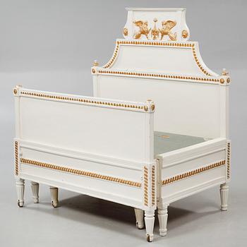 A late gustavian bed, around the year 1800.