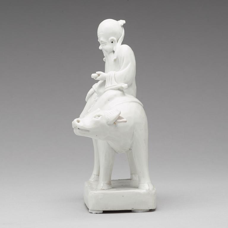 FIGURIN, blanc de chine. Qingdynastin, 1700-tal.