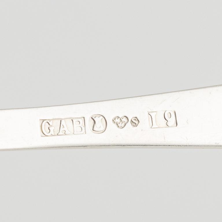 Jacob Ängman, a 242-piece silver culery, model 'Rosenholm', mark of GAB Stockholm and Eskilstuna, including 1963.