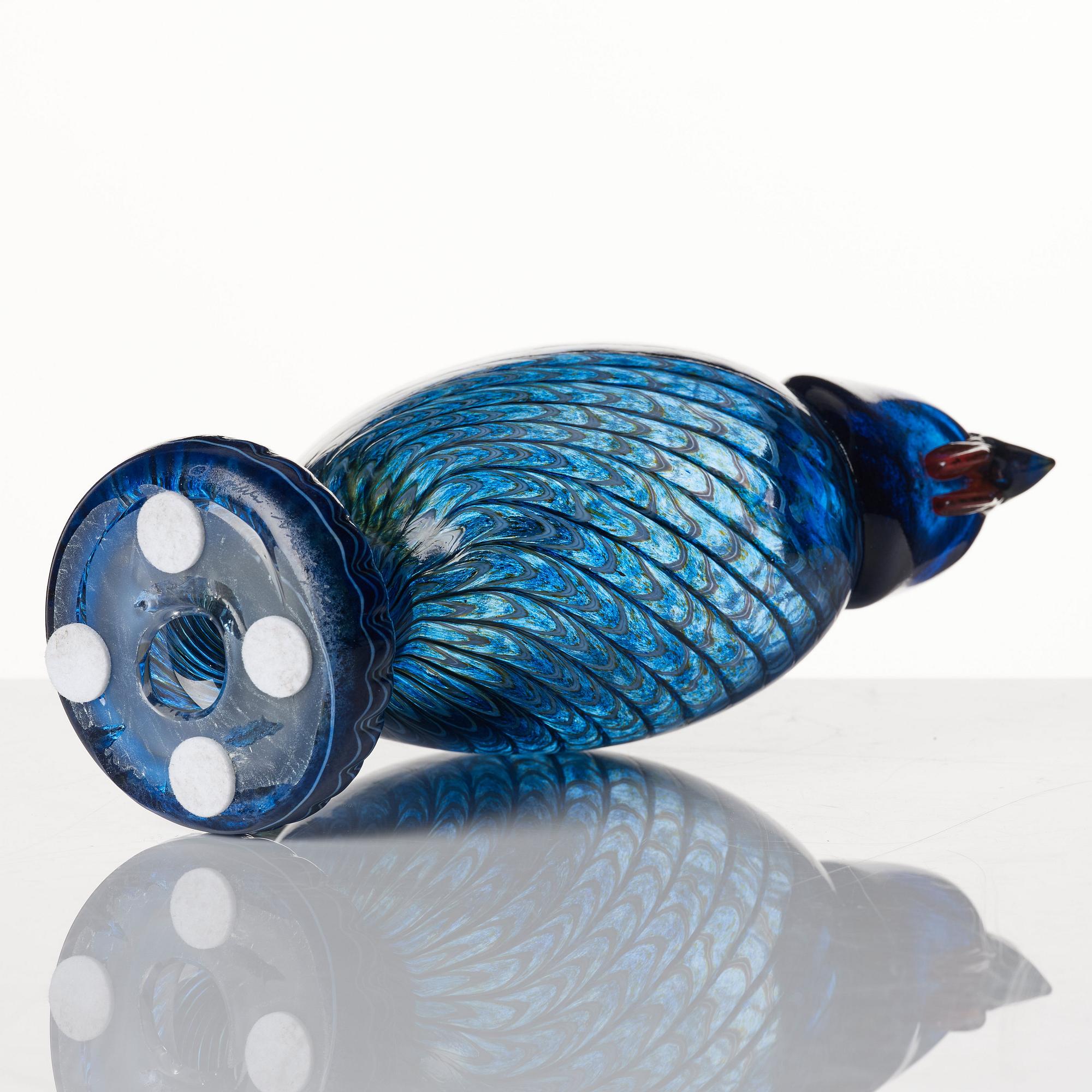 Oiva Toikka, a large glass sculpture of a 'Kaiku' rooster