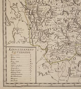 Karta, "Charta öfver Wästmanland och Fierdhundra", around 1800.