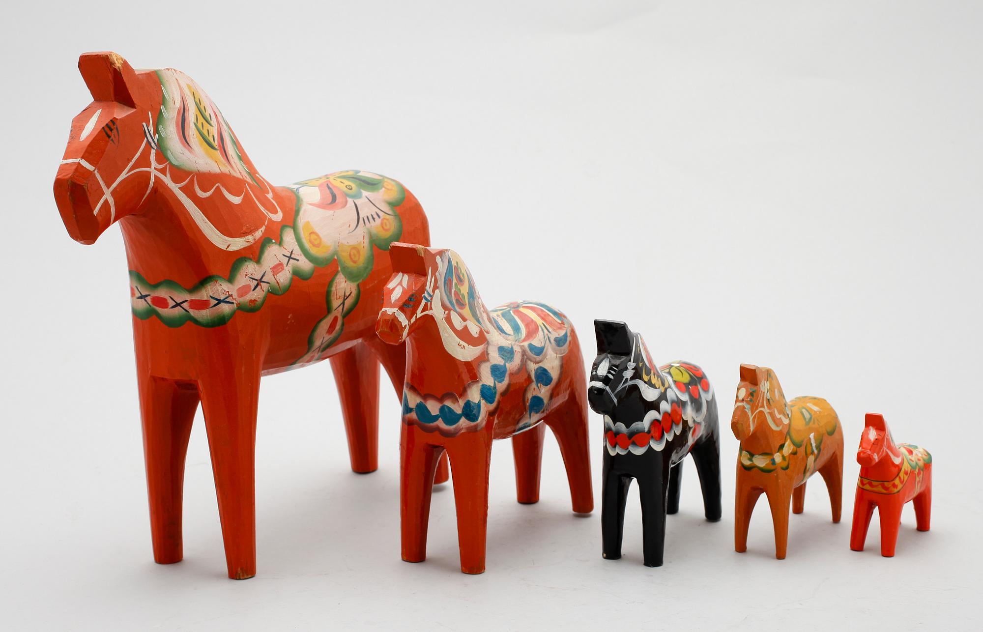 DALAHÄSTAR, 5 del, trä.