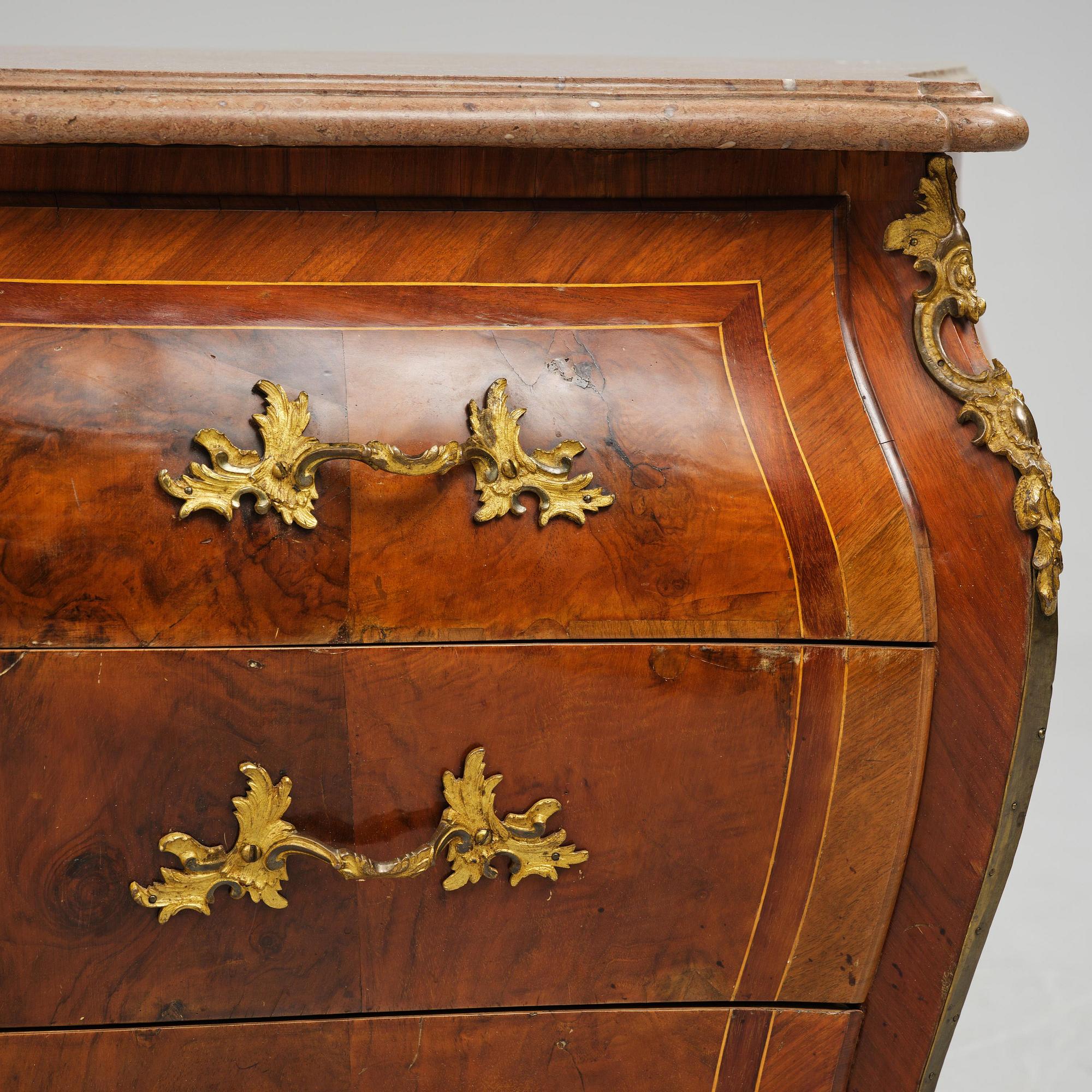 A Swedish Rococo commode attributed to P. Gyllenberg (master in Stockholm 1767-85).