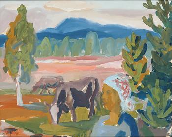 ERLING ÄRLINGSSON, gouache, signed and dated 1956.