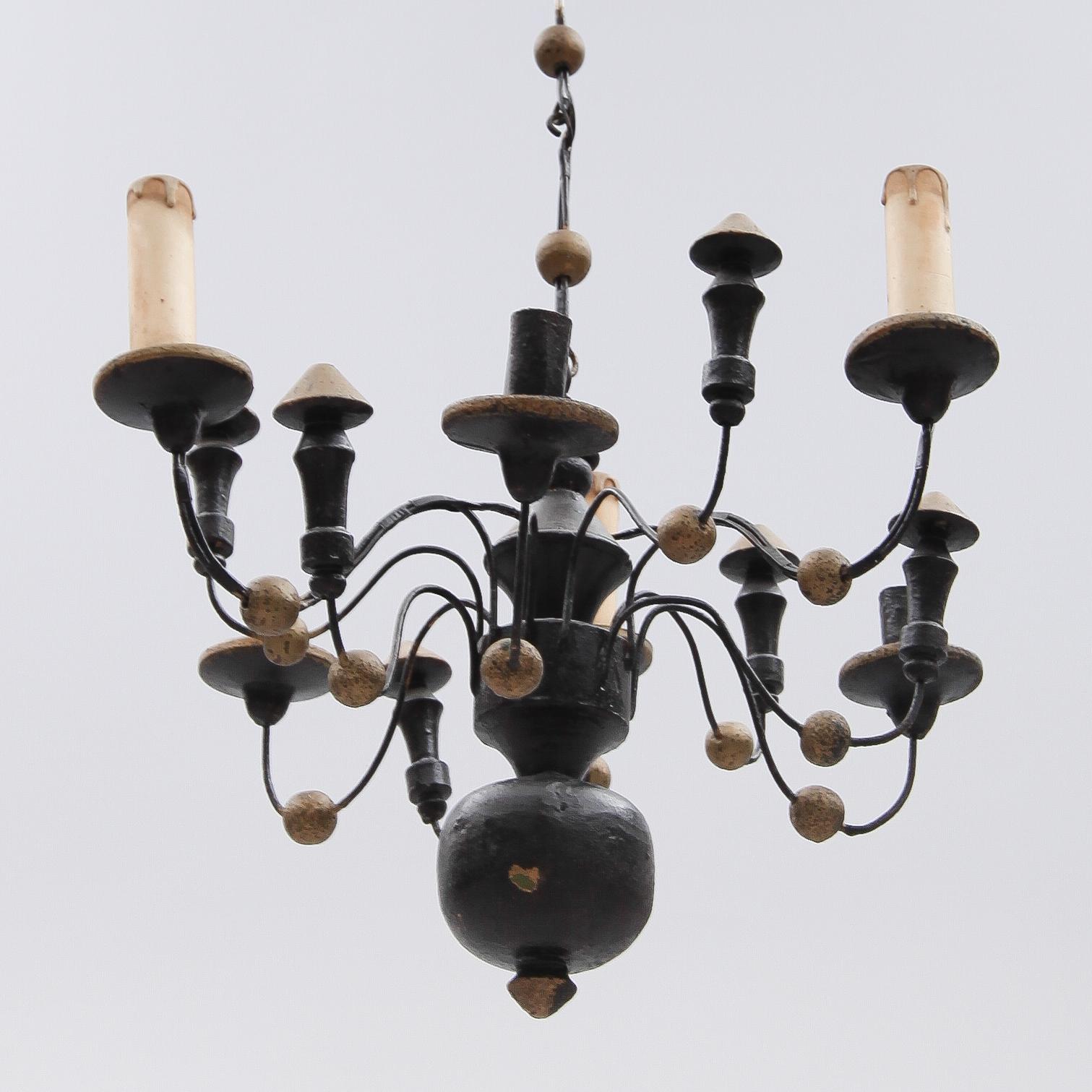TAKLAMPA, 1800-/1900-tal. Höjd ca 35 cm.
