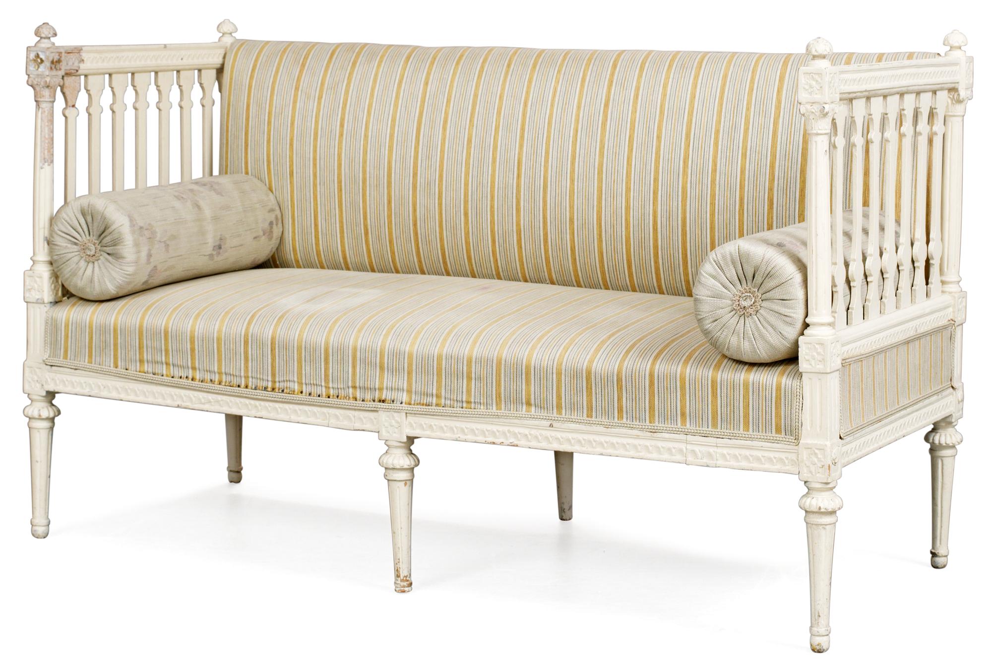 A Gustavian sofa.