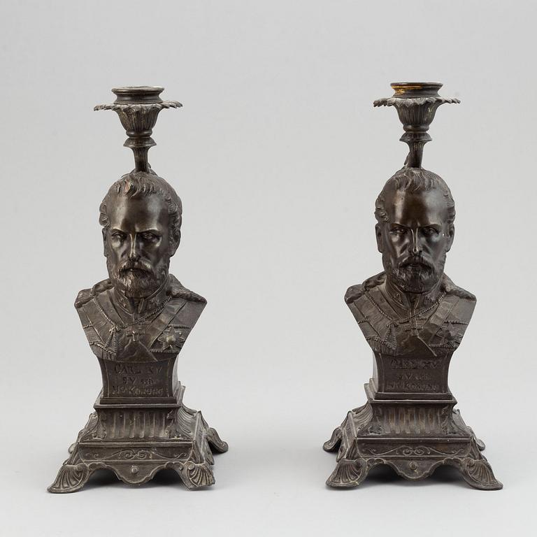 A pair of candelsticks, second half of the 19th century.