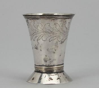 BÄGARE, silver, Erik Sandström, Torneå 1828. Vikt ca 47,6 g.