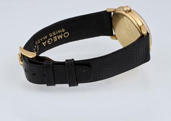ARMBANDSUR, herr, 18 k guld, "Genève", Omega, total vikt 32 g.
