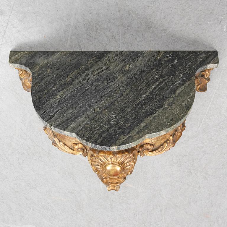 A Rococo console table, 18th century.