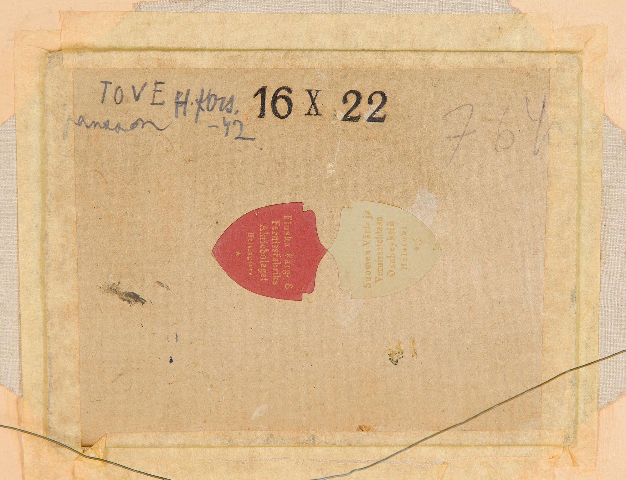 Tove Jansson, Kaupunkinäkymä (mahdollisesti Helsingistä).