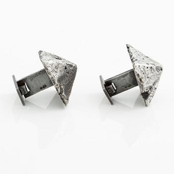 Björn Weckström, a pair of cufflinks, silver, Helsinki 1964.