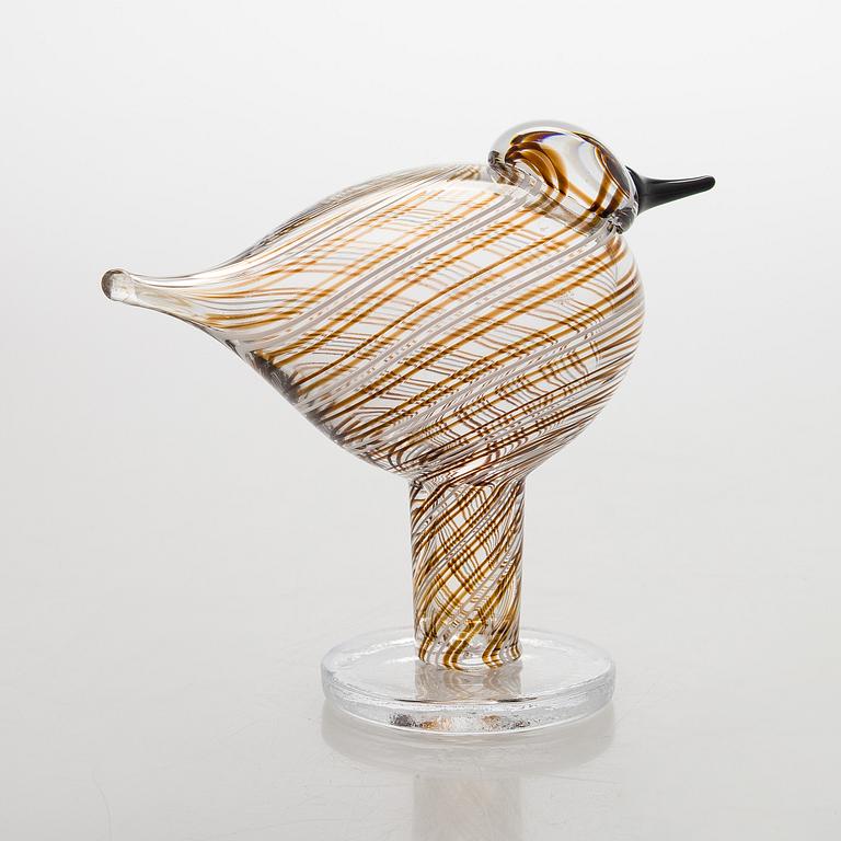 Oiva Toikka, glasfågel, "Plover", signerad O. Toikka Nuutajärvi.