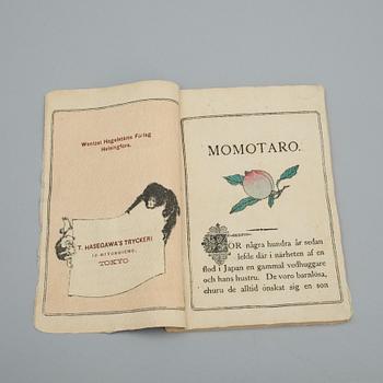 BOK, handbunden, träsnitt på rispapper,"Momotaro", Japan, 1900-talets första hälft.