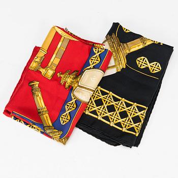 HERMÈS, "Feux de Route", TVÅ SCARFAR.