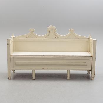 A painted pine sofa, 19th Century.