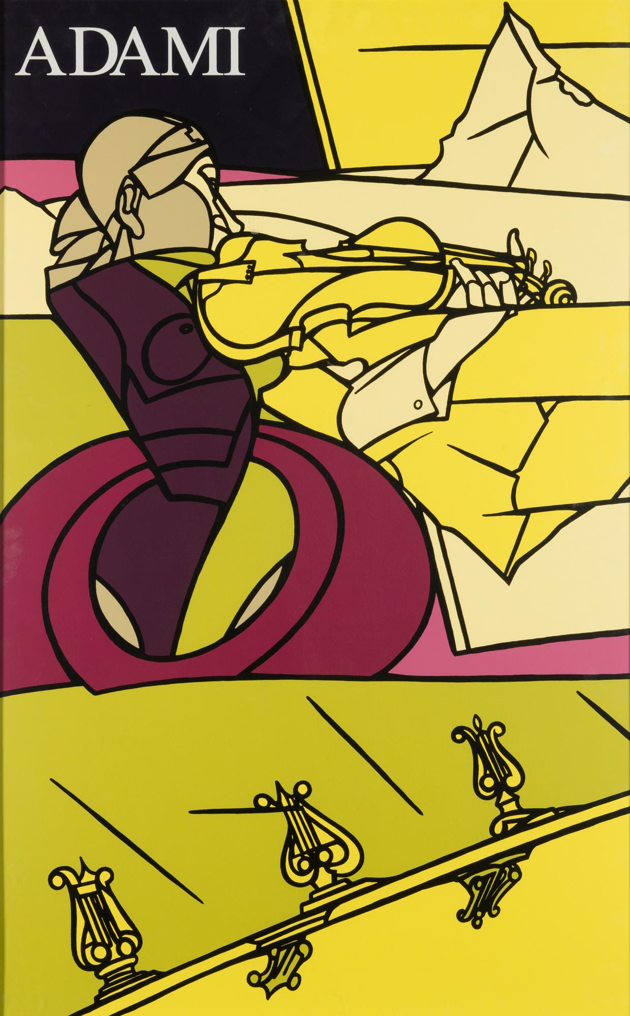 VALERIO ADAMI, colour lithograph poster.