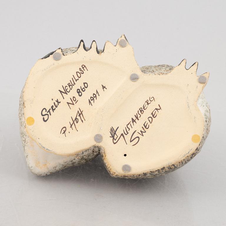 Paul Hoff, a 'Strix Nebulosa' stoneware sculpture, Gustavsbergs studio 1991.