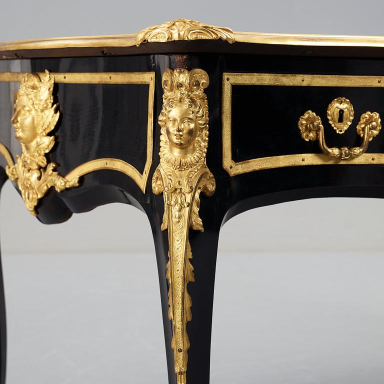 A Régence and style, Ormolu - Mounted Bureau Plat, 18th century and later.