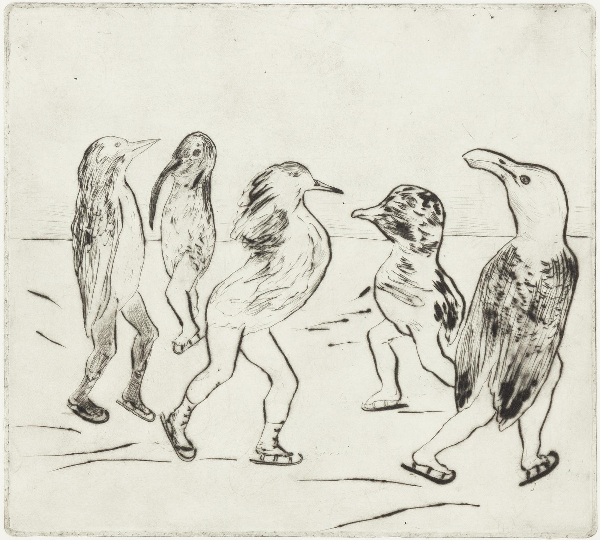 Hans Wigert, Etsning, "Dansskolan".