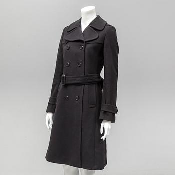 BURBERRY, a wool and cashmere blend coat, size 36.