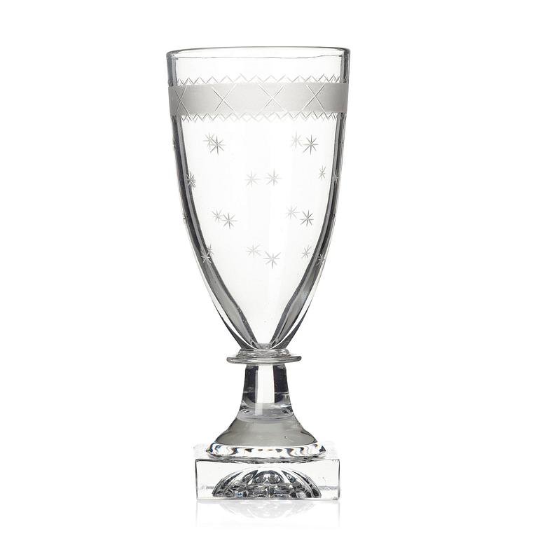 Champagne flutes, twelve pieces, Sweden circa 1800, Late Gustavian.