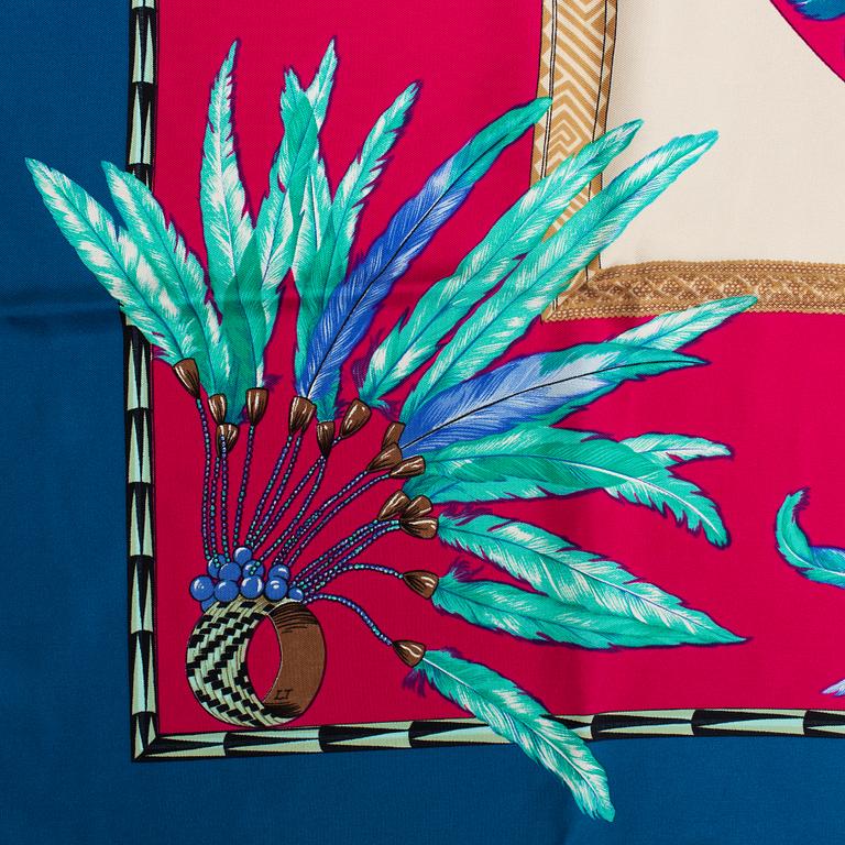 Hermès, a 'Brazil' silk scarf.