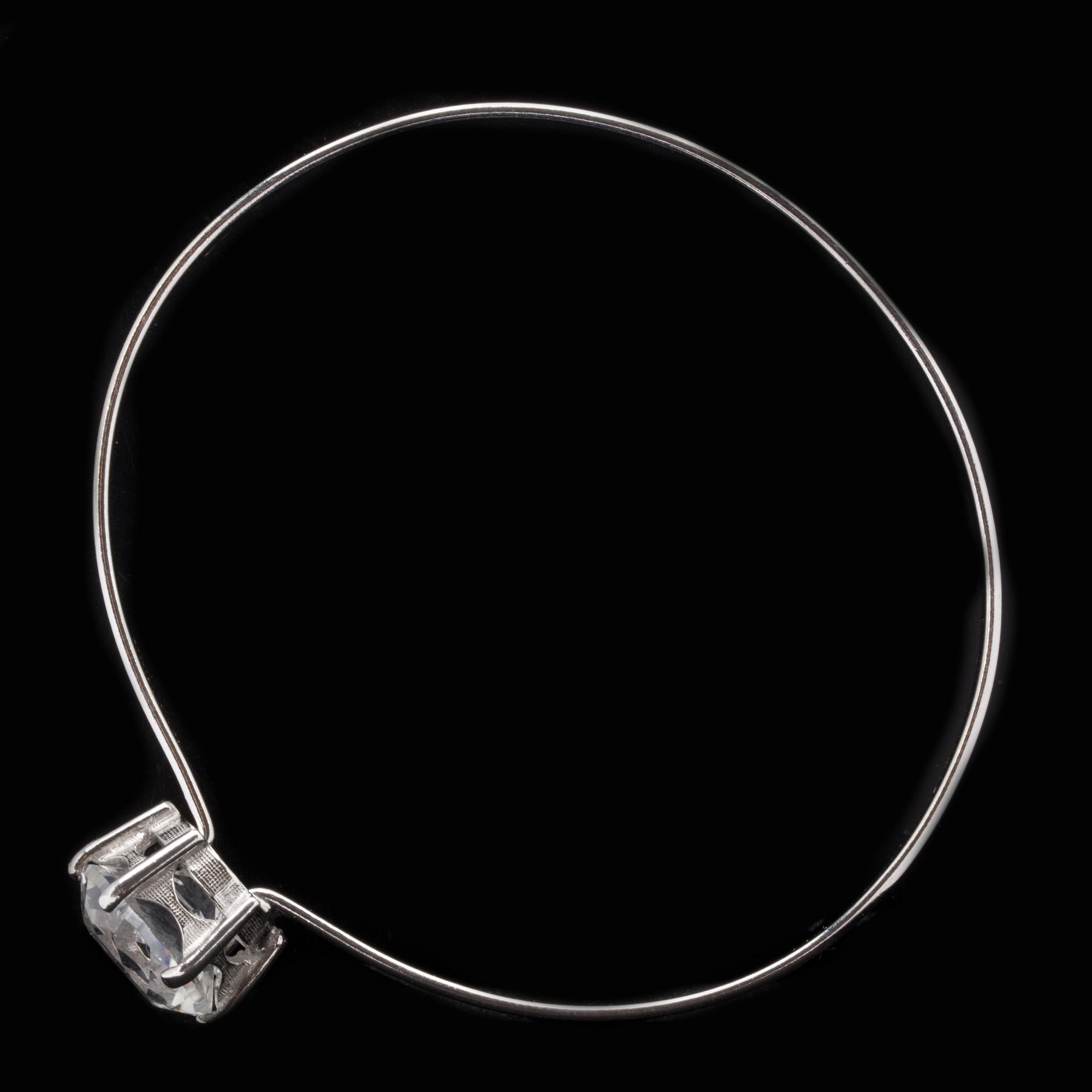 ARMRING SAMT RING, sterling silver med bergkristall. Totalvikt ca 17 g.