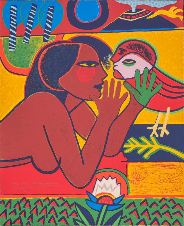 BEVERLOO CORNEILLE, färglitografi, signerad och daterad '87.