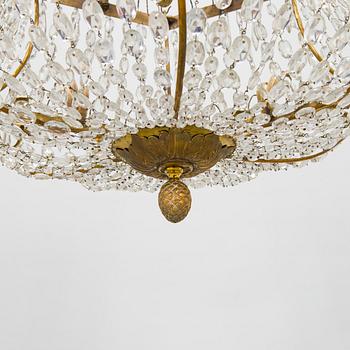 A 19th-century eighteen-candle chandelier from Saint Petersburg.