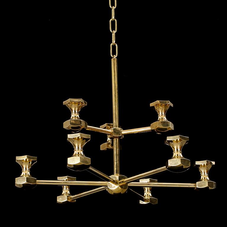 LJUSKRONA, mässing, Metallslöjden Gusum, 1900-talets andra hälft.