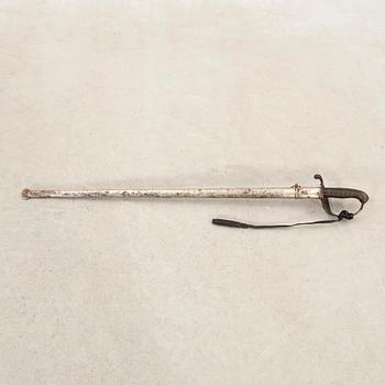 Sabre, French, 1882 for infantry, African model, with scabbard.