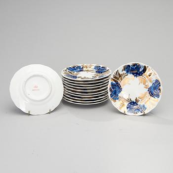 A 34-piece'Golden Garden' porcelain tea- and coffee set from Lomonosov, Soviet Union.