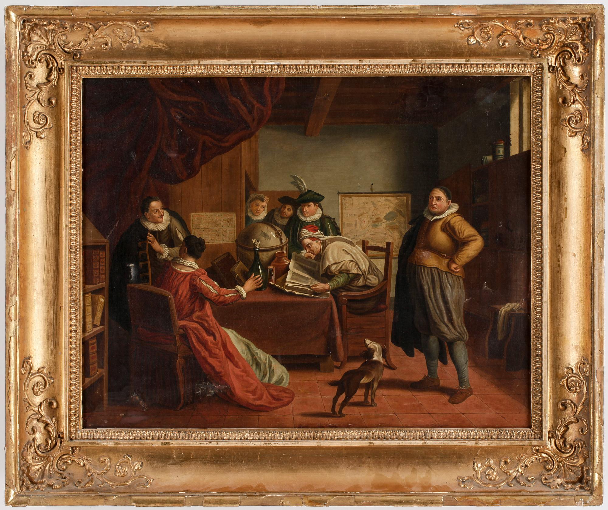 OKÄND KONSTNÄR, olja på duk, 1800-tal.