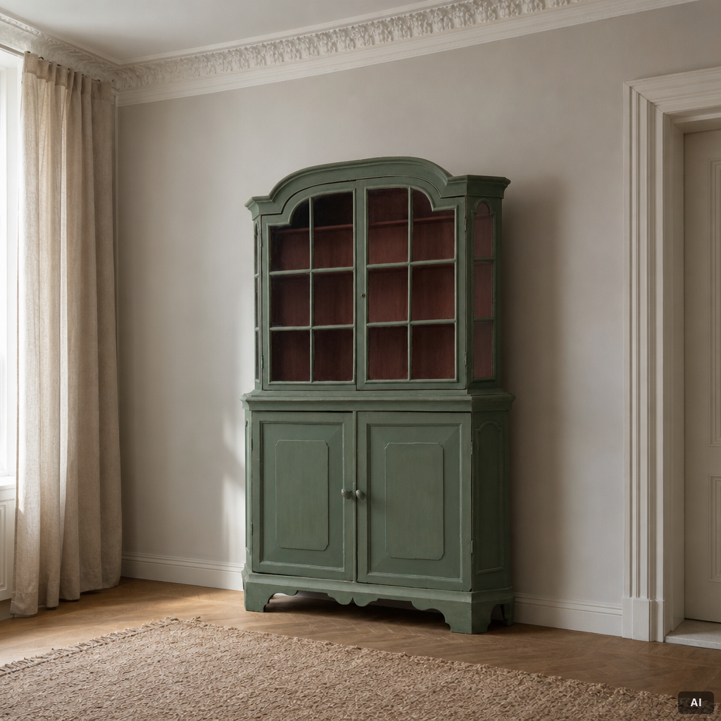 A display cabinet, 19th century.