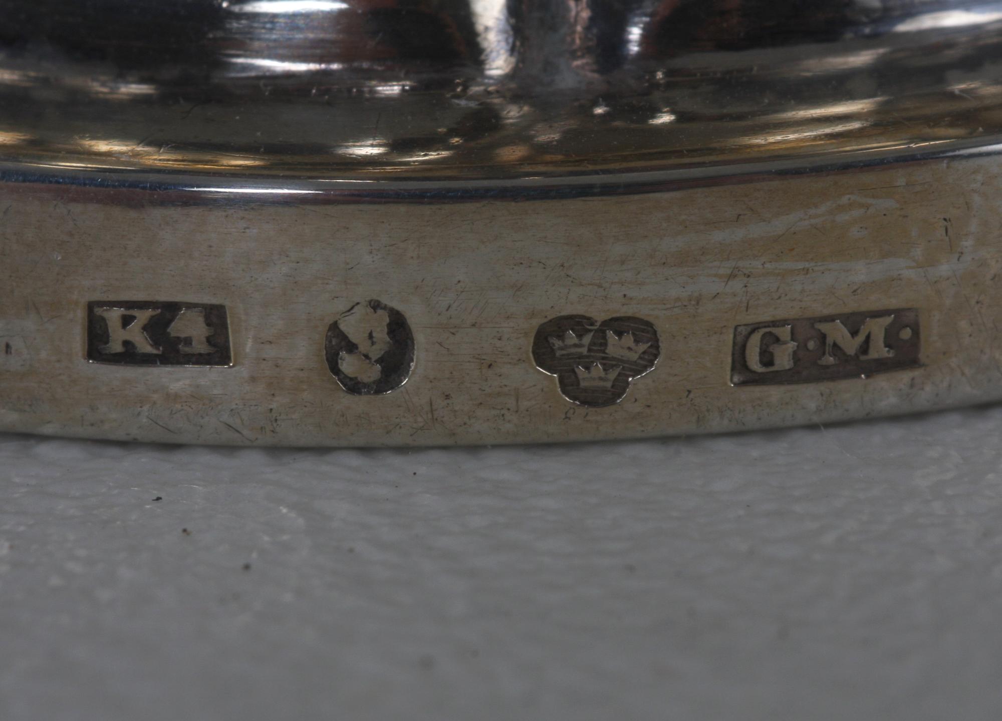 GRÄDDKANNA, silver. Gustaf Möllenborg, Stockholm, 1840.