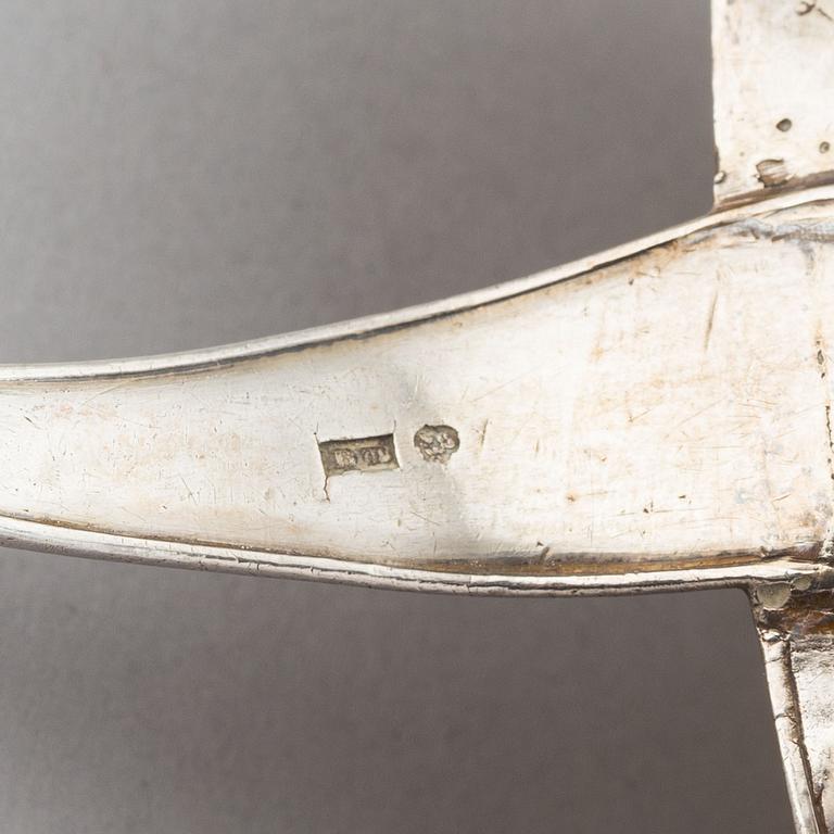 Two swedish silver soup ladles, including Nils Tornberg, Linköping 1801.