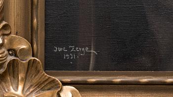 OWE ZERGE, olja på duk. Signerad och daterad 1931.