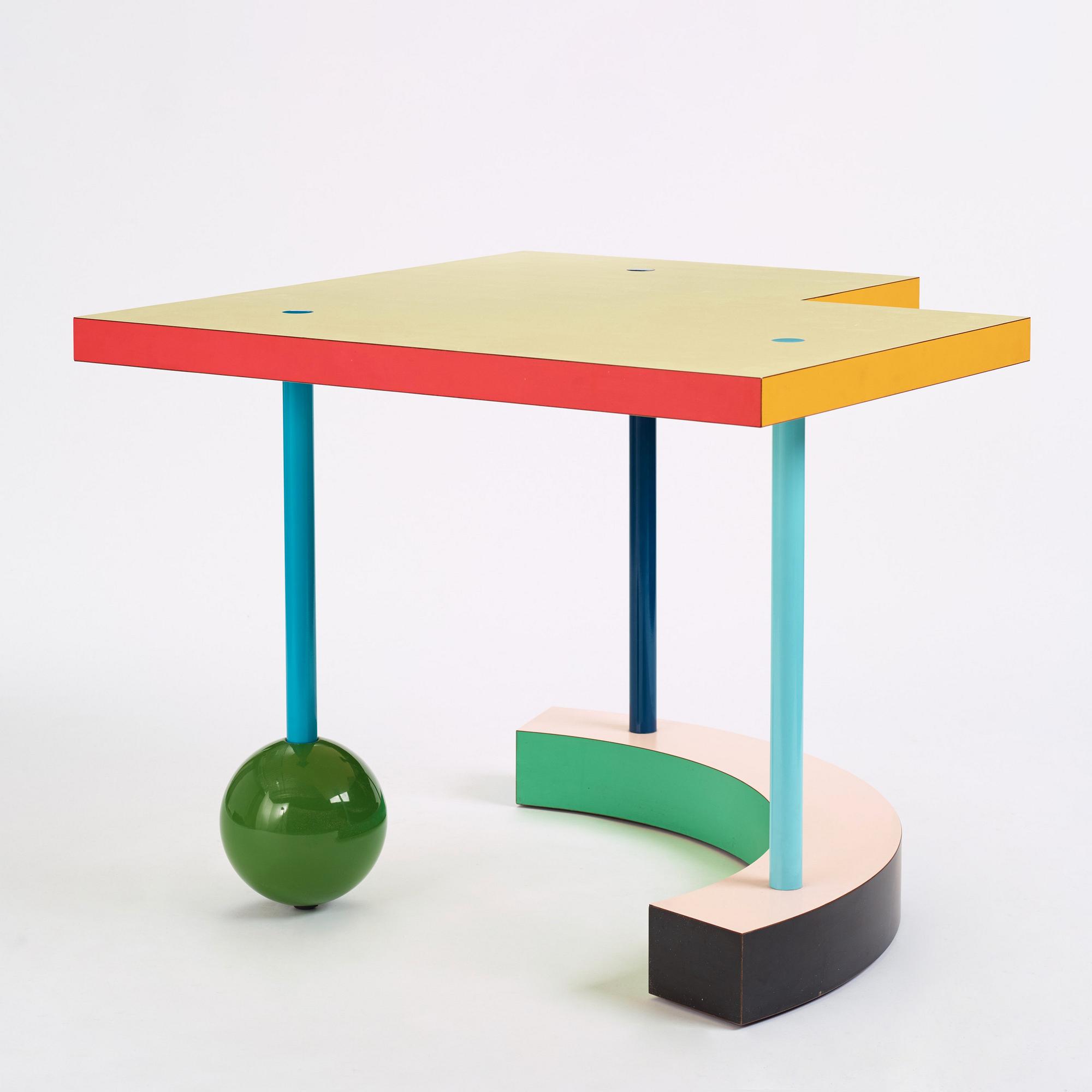 Peter Shire, a "Hollywood" occasional table, Memphis, Italy, post 1983.