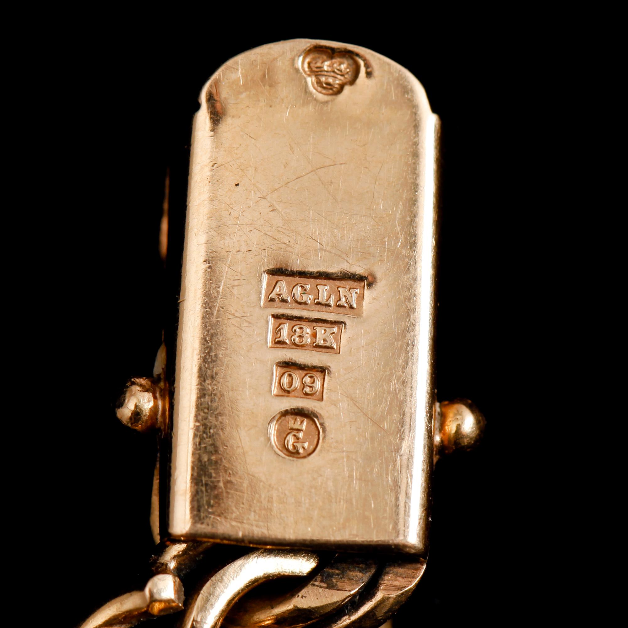 ARMBAND, 18k guld, Sverige, 1964. Vikt ca30g.